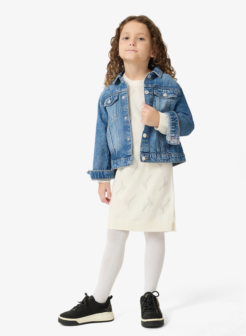 GUESS Kids Logo Knit Dress - Image 4